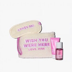 NEW PINK WISH YOU WERE HERE Travel Set